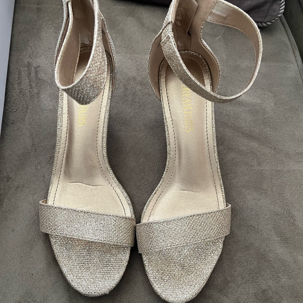 Dream Pairs Metallic Ankle-Strap Heels - Champagne